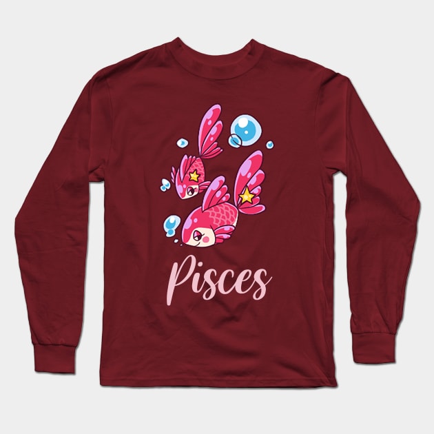 Pisces Long Sleeve T-Shirt by Kiroiharu